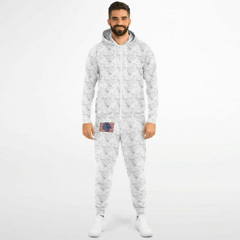 Men's Inflated American flag Athletic Zip hoodie & Jogger