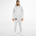 Men's Inflated American flag Athletic Zip hoodie & Jogger