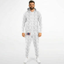 Load image into Gallery viewer, Men&#39;s Inflated American flag Athletic Zip hoodie &amp; Jogger
