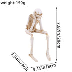 Halloween Skeleton Hear no evil, Speak no Evil, see no Evil Resin Decorations