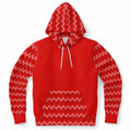 Red Zig Zag Stripe Fashion Hoodie