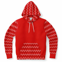 Load image into Gallery viewer, Red Zig Zag Stripe Fashion Hoodie
