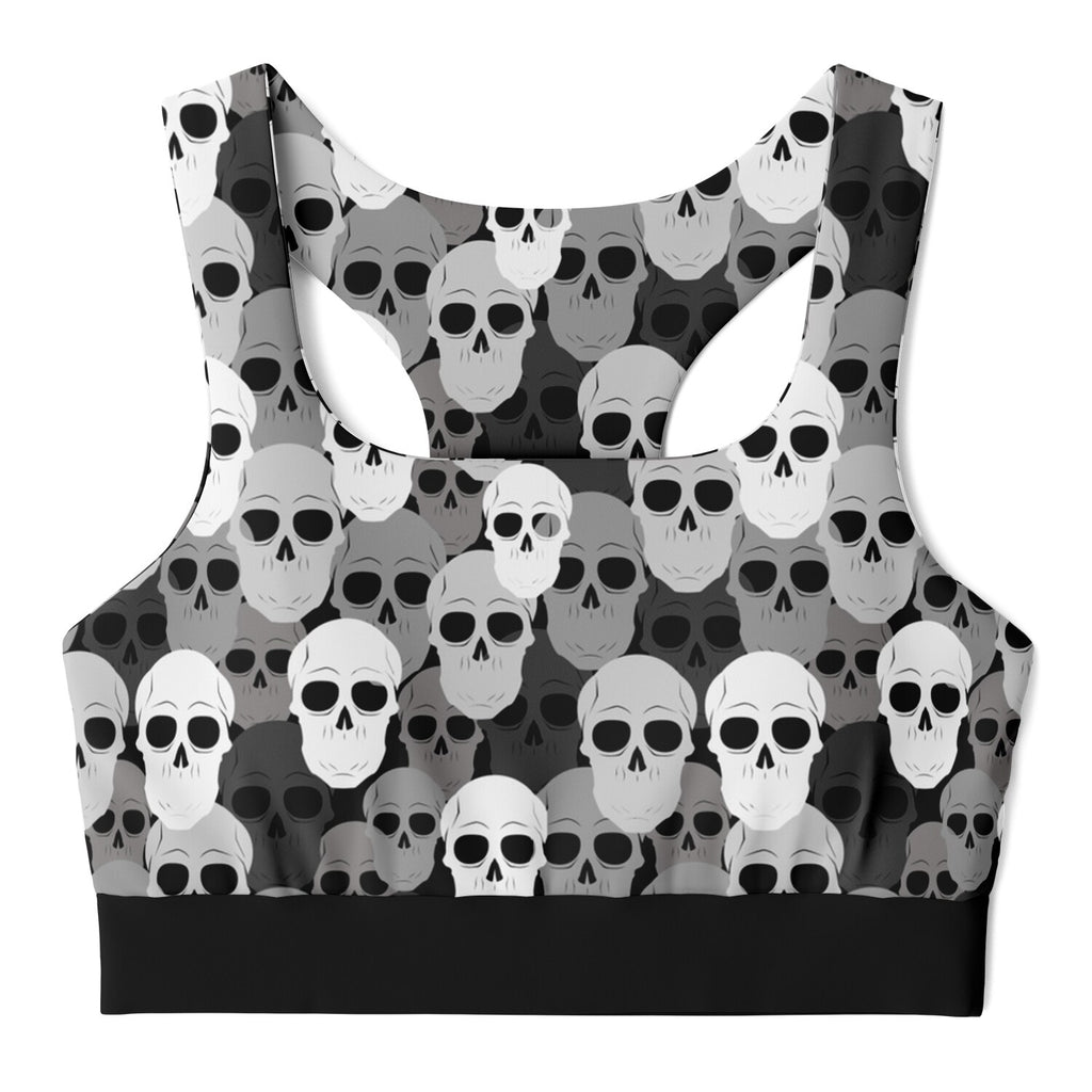 Pile of Skulls Padded Sports Bra