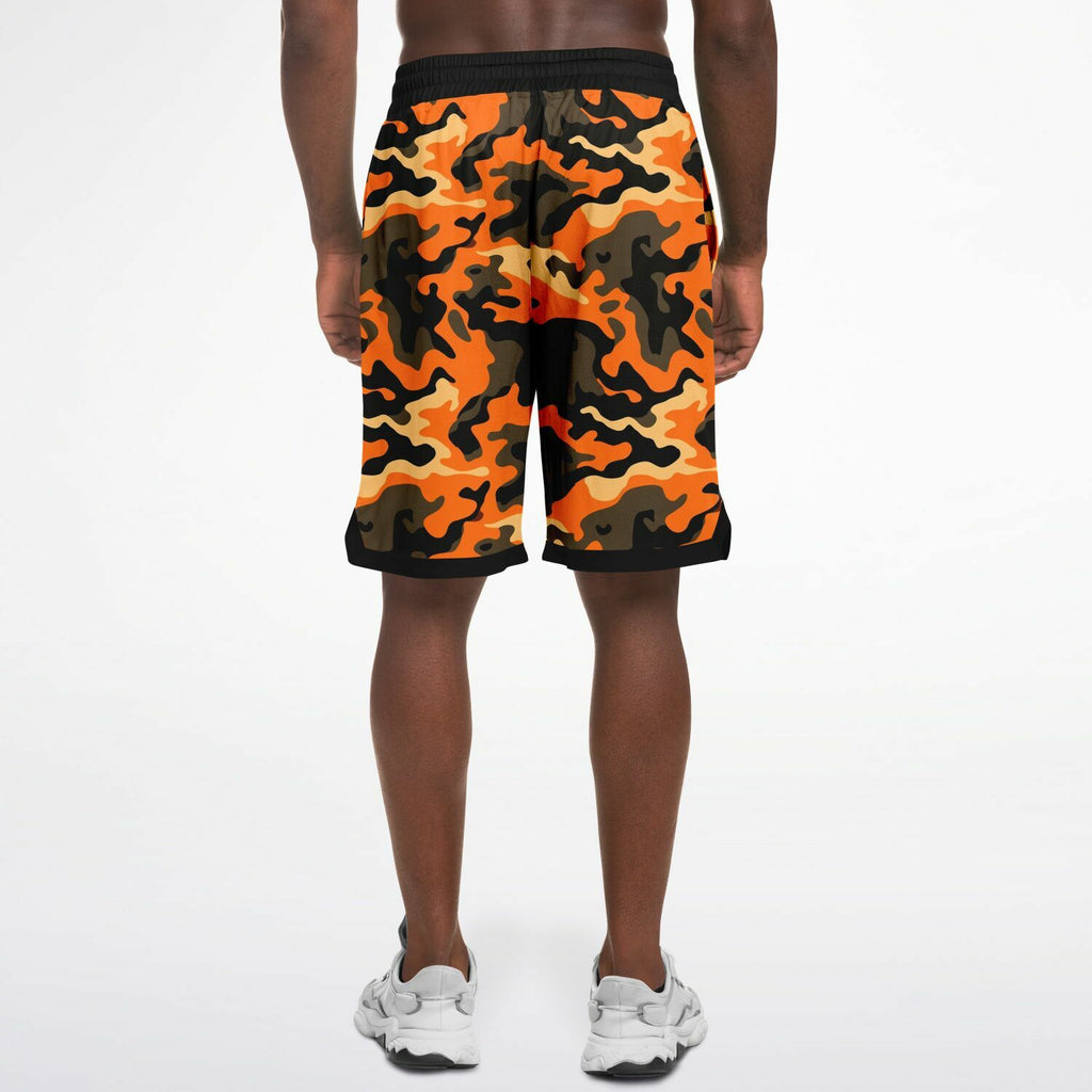Orange Camo Basketball Shorts