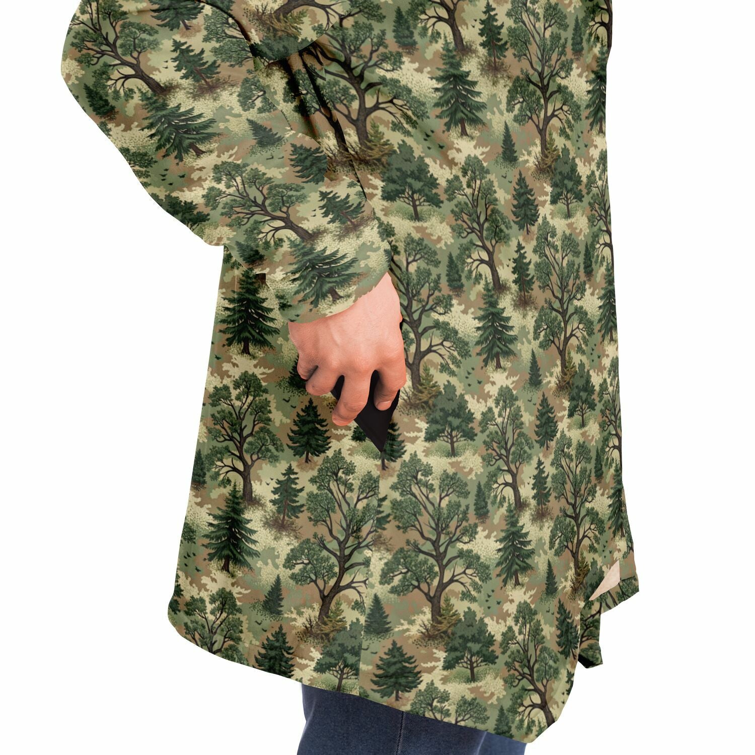 Forest Camouflage Microfleece Cloak