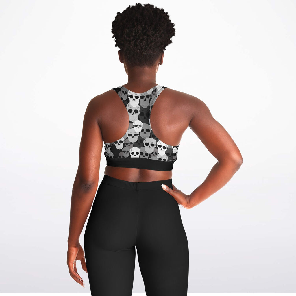 Pile of Skulls Padded Sports Bra