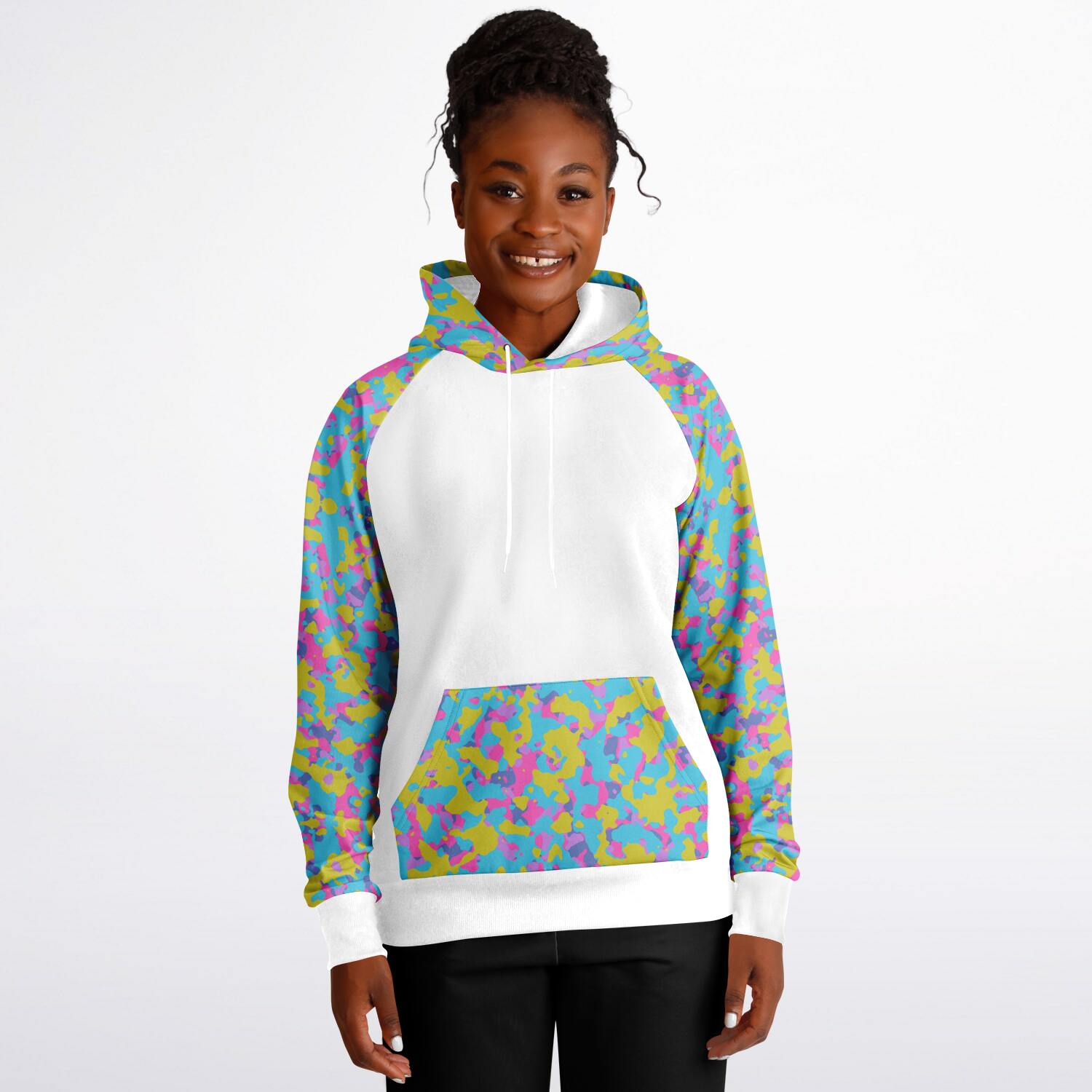 Ladies Easter Camo Raglan Hoodie