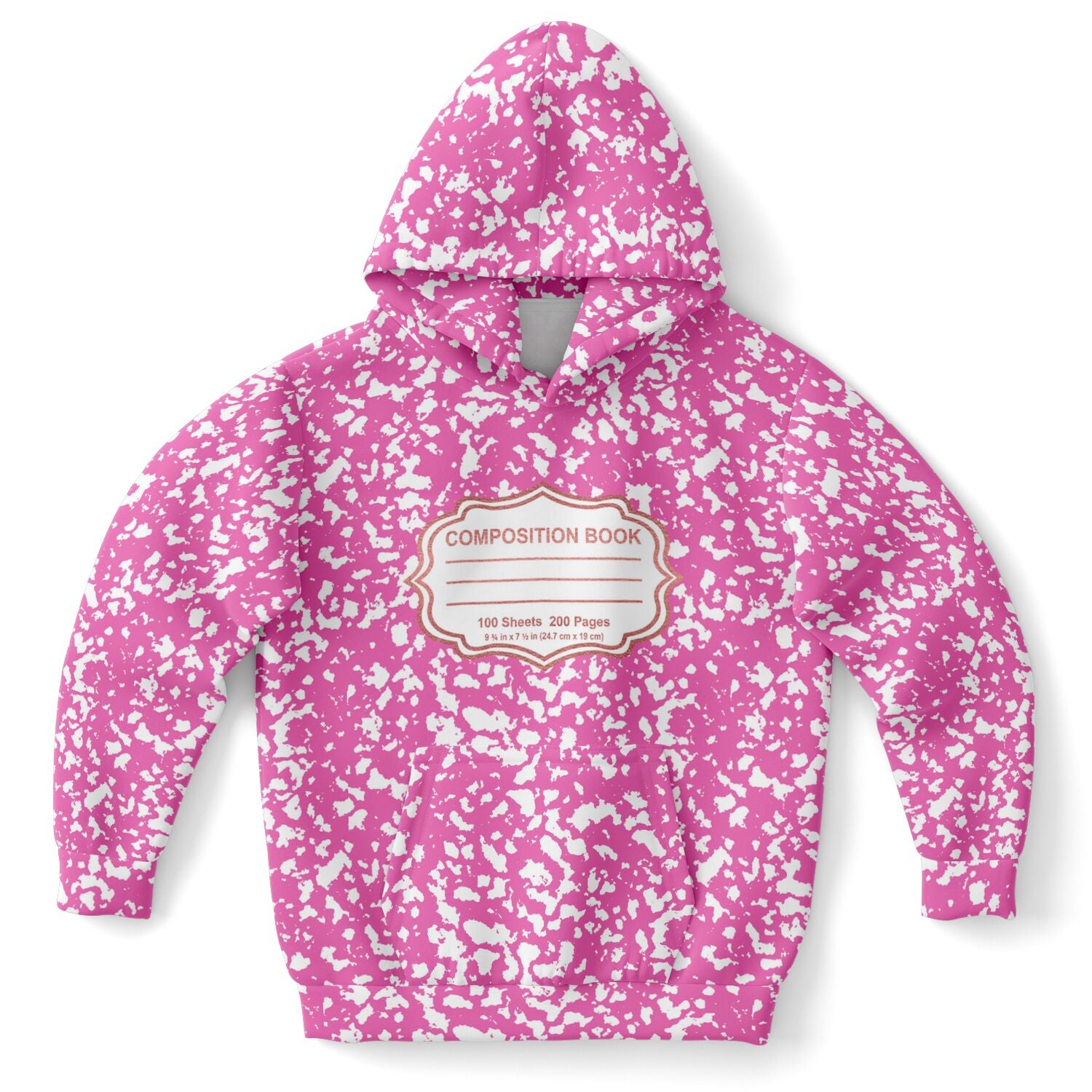 Pink Composition Notebook Unisex Kids Halloween Hoodie