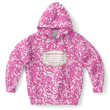Load image into Gallery viewer, Pink Composition Notebook Unisex Kids Halloween Hoodie
