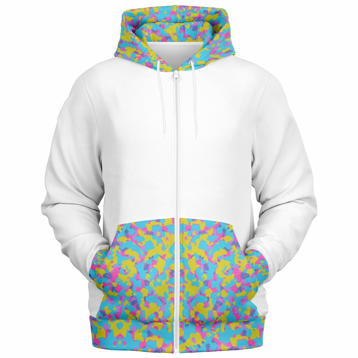 Mens Easter Camo Fashion Zip-Up Hoodie