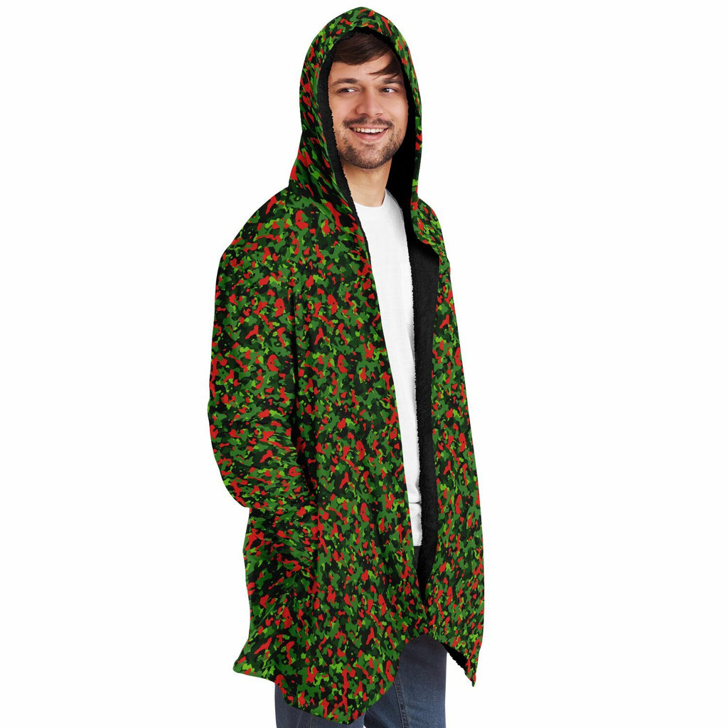 Christmas Camo Microfleece Cloak