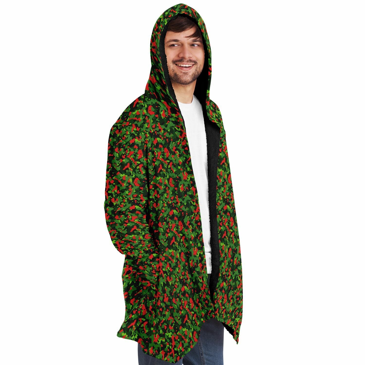 Christmas Camo Microfleece Cloak
