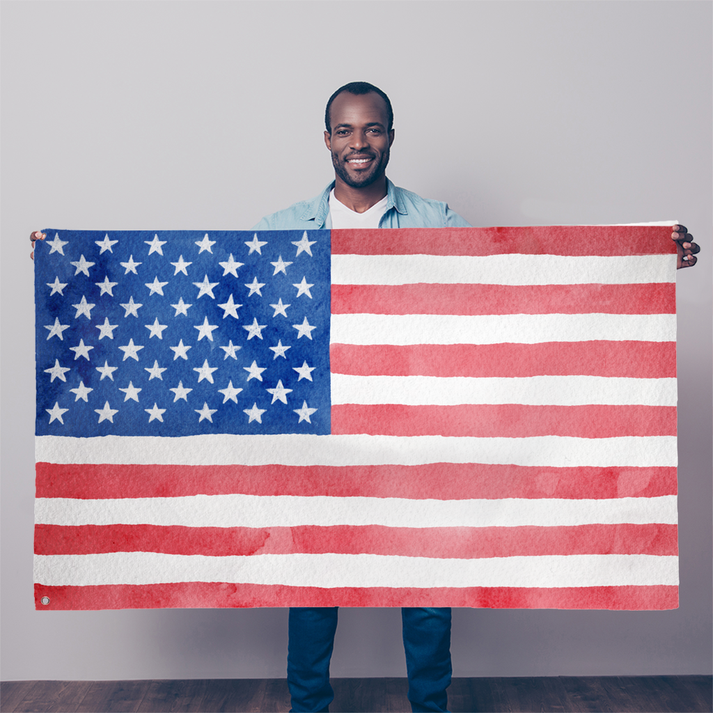 Water Color American Flag