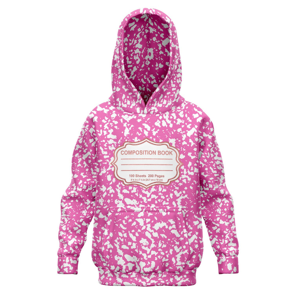 Pink Composition Notebook Unisex Kids Halloween Hoodie