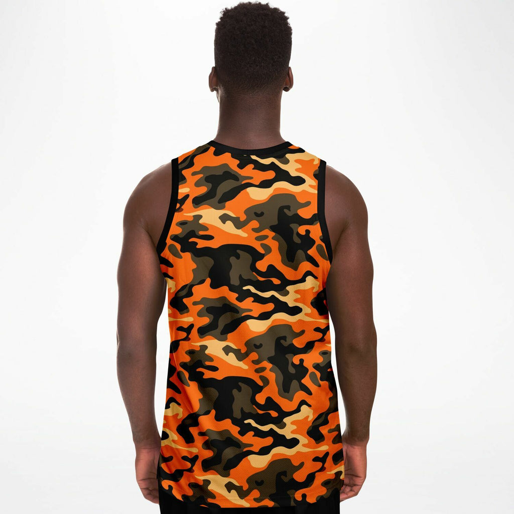 Orange Camo Basketball Jersey