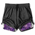 Purple Skulls Men's 2-in-1 Shorts