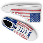 Watercolor Paint American Flag Urban Peak High Top Shoes