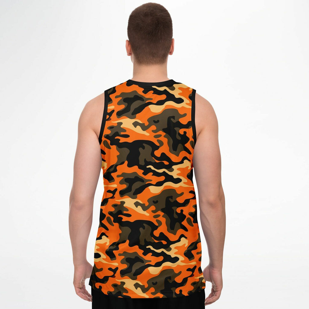 Orange Camo Basketball Jersey