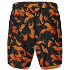 Orange leaves Camouflage Men's 2-in-1 Shorts