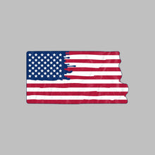 Load image into Gallery viewer, USA Flag Drip Shaped Beach Towel
