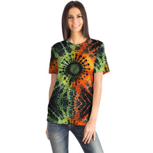Load image into Gallery viewer, Ladies Tie Dye Eye Halloween T-shirt
