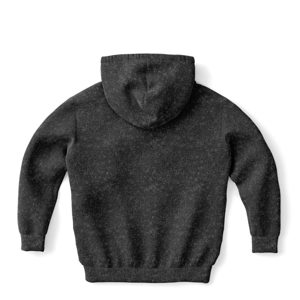America Black Acid Wash Kids Hoodie