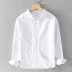 Men's Cotton Linen Long Sleeve Casual Shirt