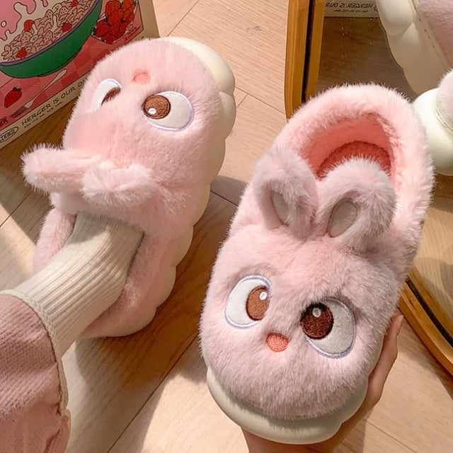 Fuzzy Bunny Plush slippers
