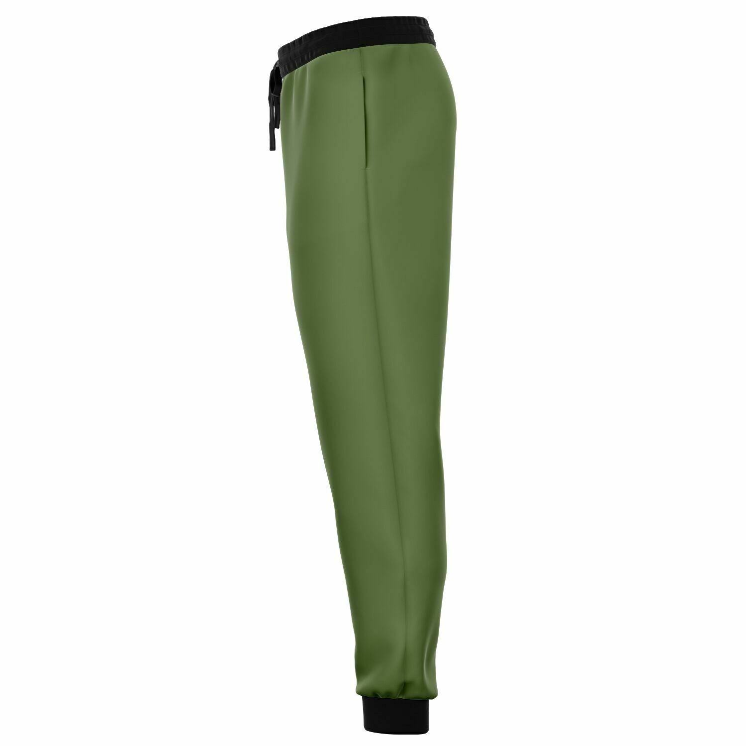 Green Athletic Jogger Pants with Black Accents