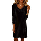 Velvet Swing Collar Dress