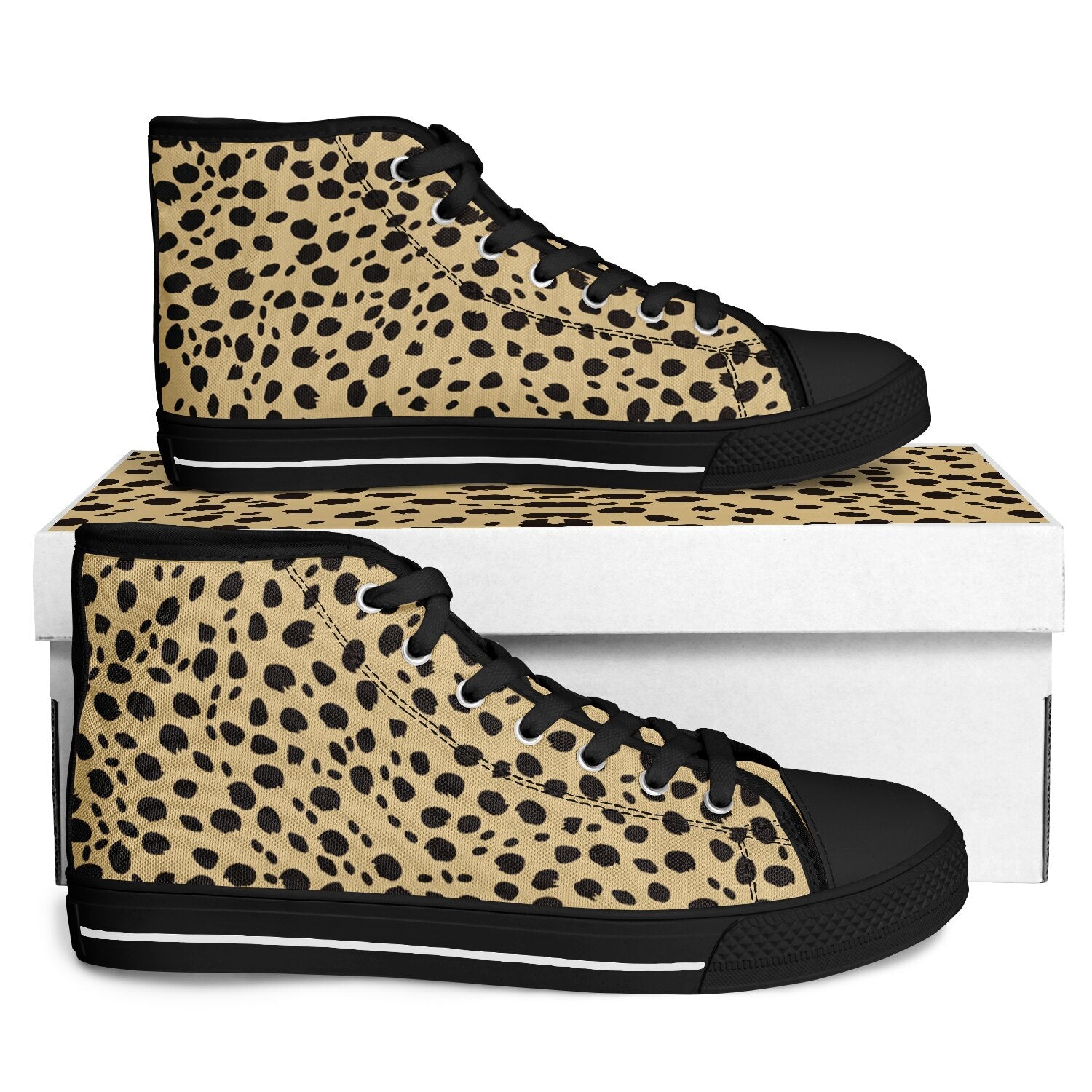 Cheetah Print High Top Shoes