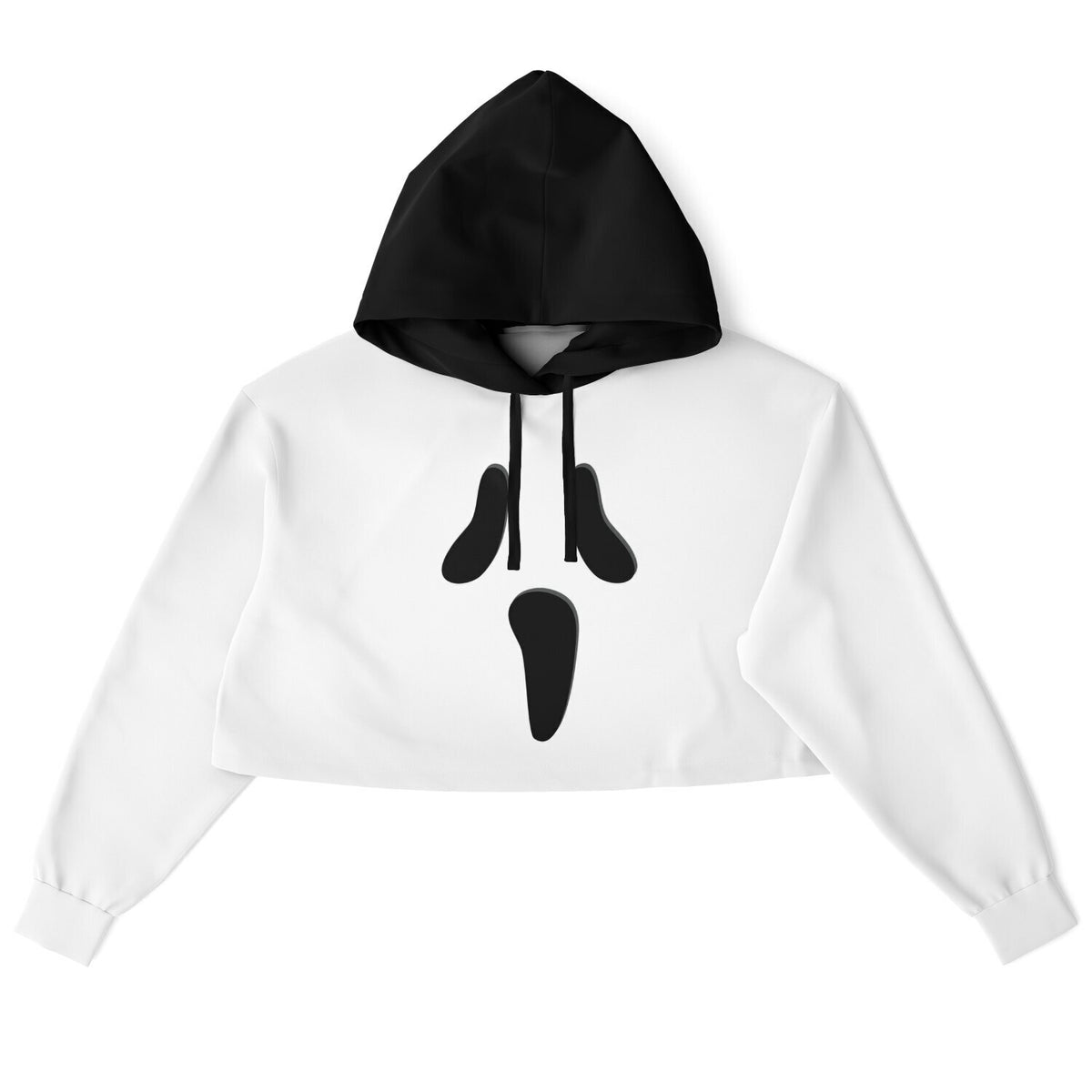 Ghost Face Cropped Ladies Dance Hoodie