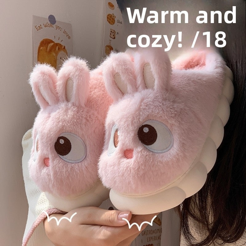 Fuzzy Bunny Plush slippers