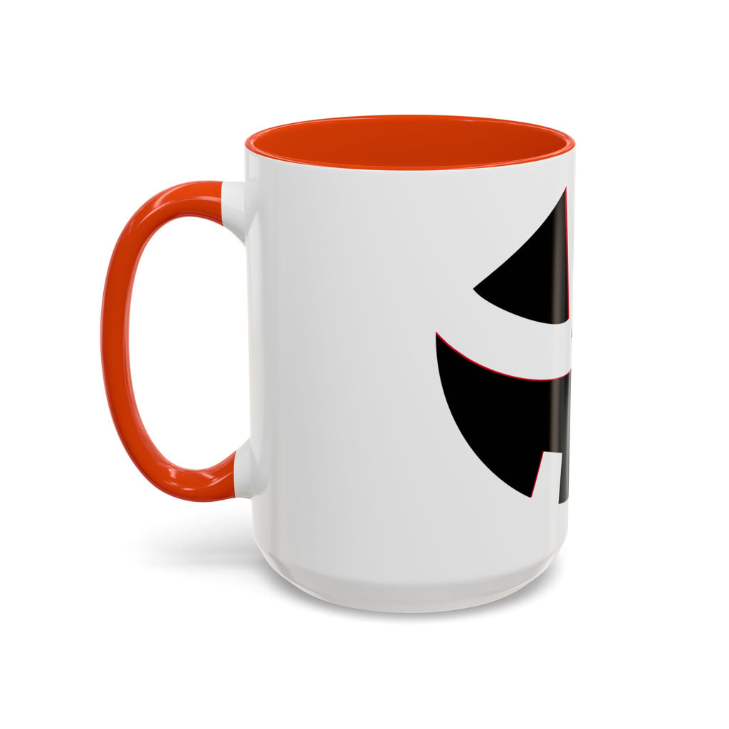 Halloween Jack-O'-Lantern Ceramic Mug (15oz) — Orange Handle & Interior