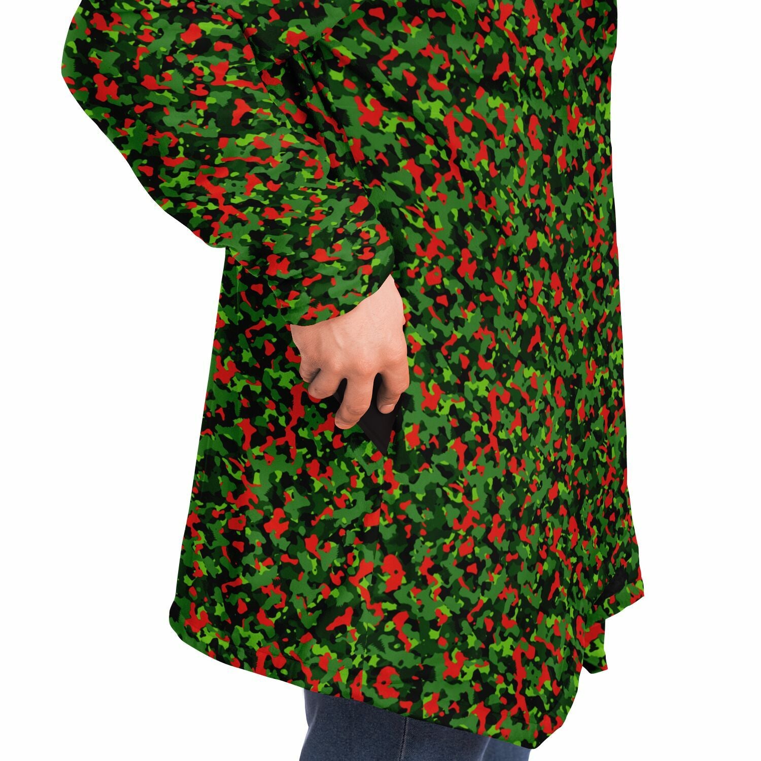 Christmas Camo Microfleece Cloak