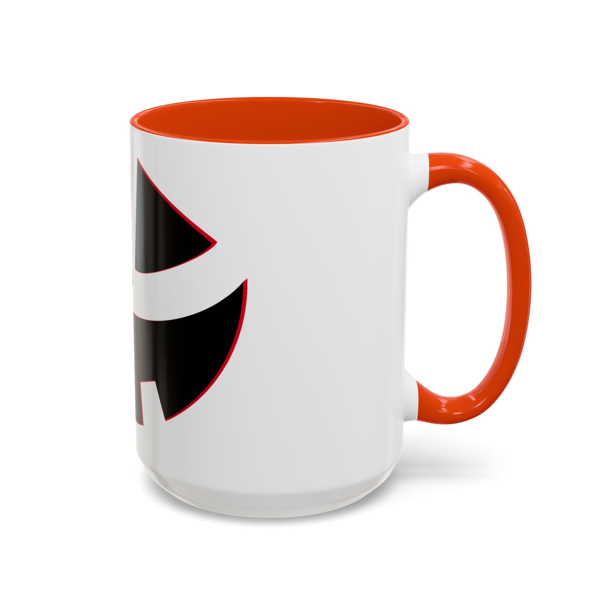 Halloween Jack-O'-Lantern Ceramic Mug (15oz) — Orange Handle & Interior
