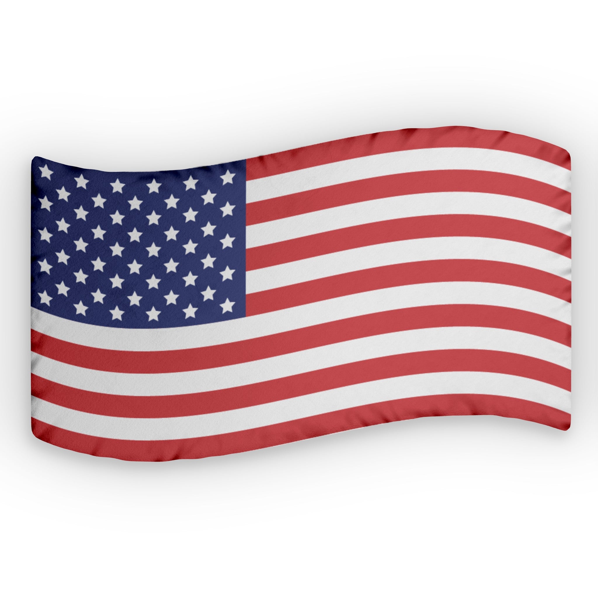 Wavy American Flag Shaped Pillows