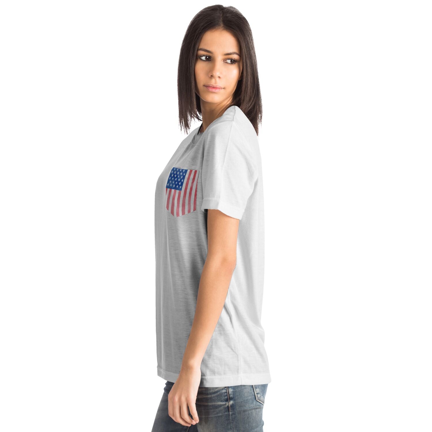 USA Ladies Pocket T-shirt