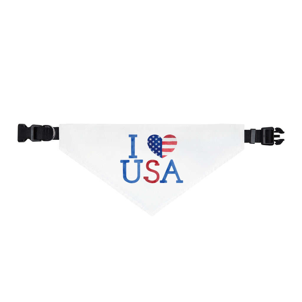 I Heart USA Clip-on Pet Bandana