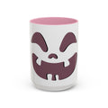 Pink Jack-O'-Lantern Coffee Mug — Cute Halloween Ceramic Mug (15oz)