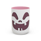 Pink Jack-O'-Lantern Coffee Mug — Cute Halloween Ceramic Mug (15oz)