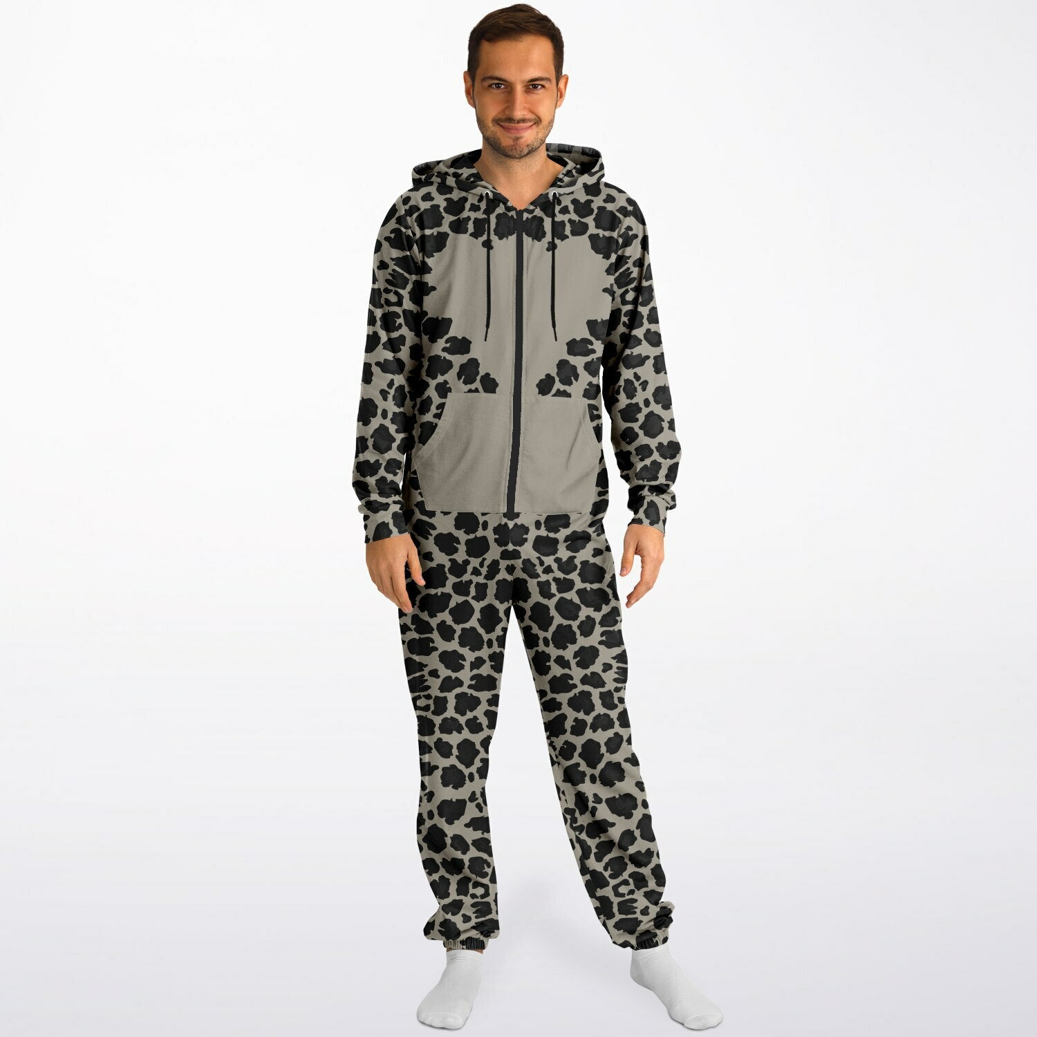 Snow Leopard Mens Jumpsuit