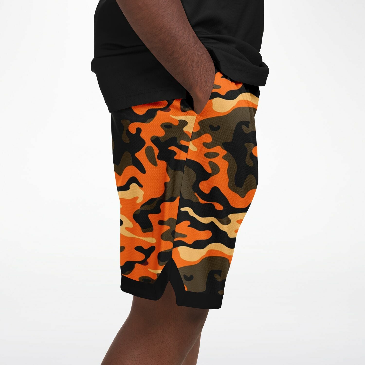 Orange Camo Basketball Shorts