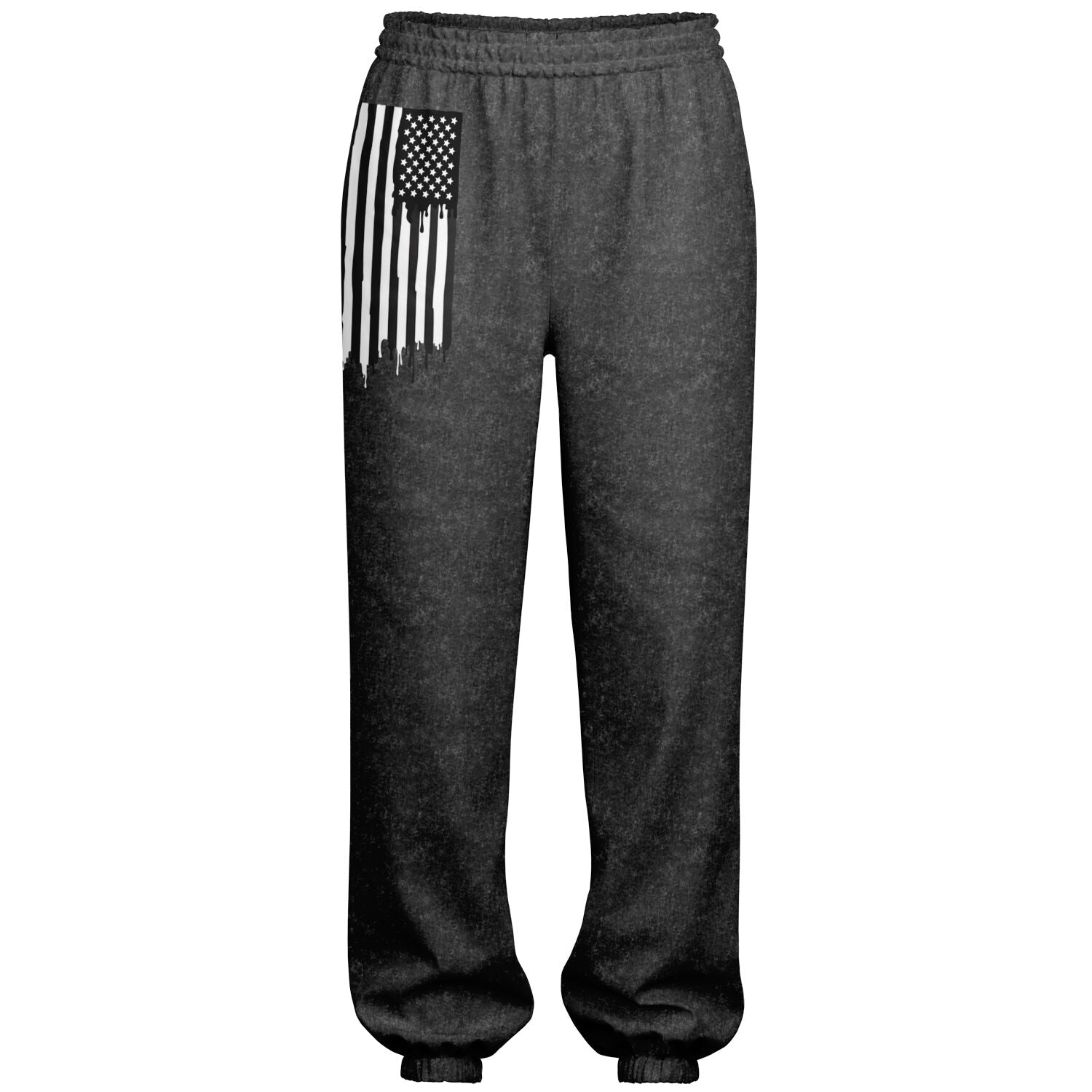 Ladies American Drip Black Acid Wash Dance Sweatpants
