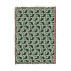 Cat Pattern Woven Blanket — Cozy Decorative Throw for Halloween