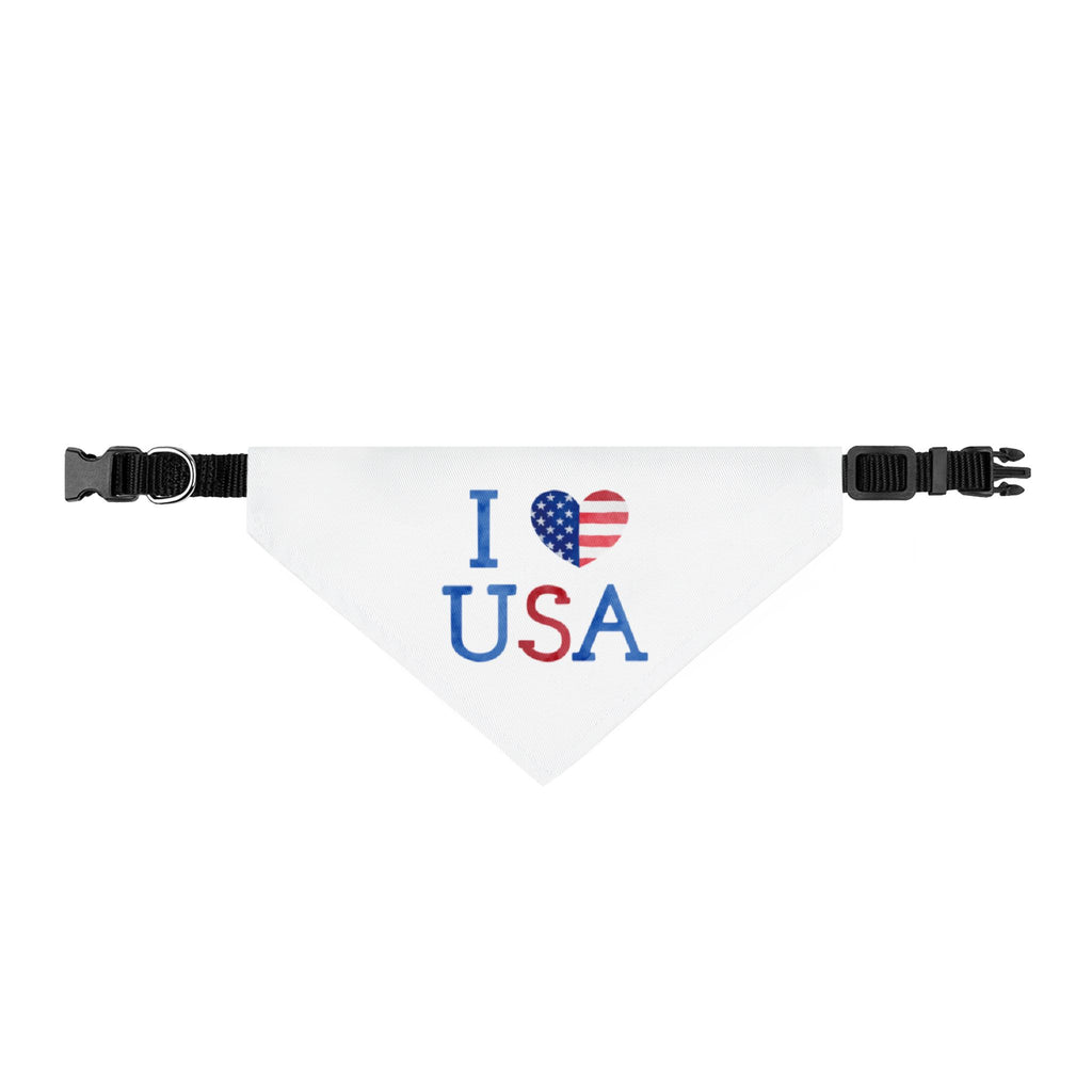 I Heart USA Clip-on Pet Bandana