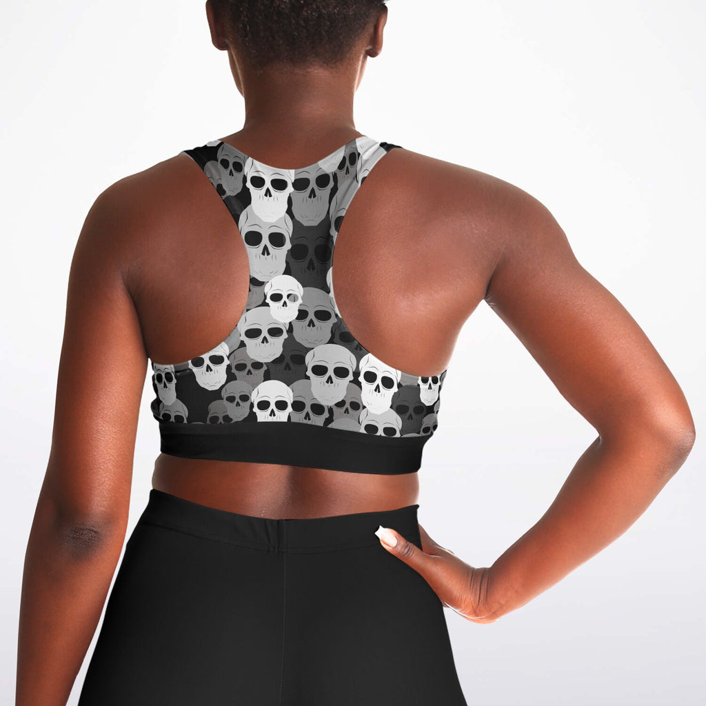 Pile of Skulls Padded Sports Bra