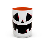 Halloween Jack-O'-Lantern Ceramic Mug (15oz) — Orange Handle & Interior