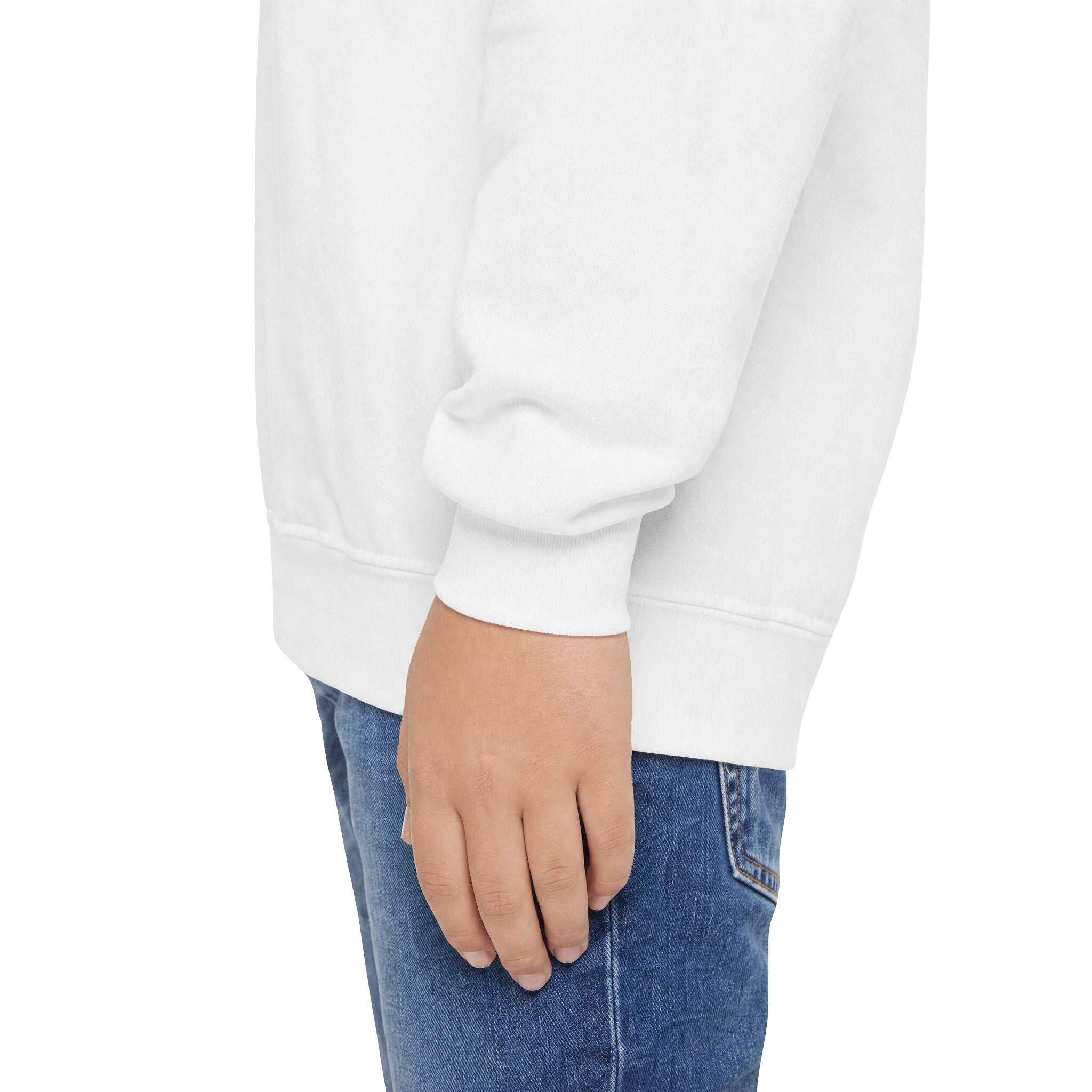 Black Cat Embroidered Youth Crewneck Sweatshirt