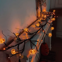 Load image into Gallery viewer, Halloween Indoor/Outdoor LED Willow Vine String Pumpkin Light Decoration
